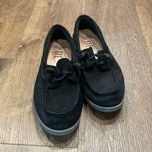 Sperry black boat shoes- top sider